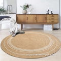 natural jute fiber braided round indoor outdoor rugs